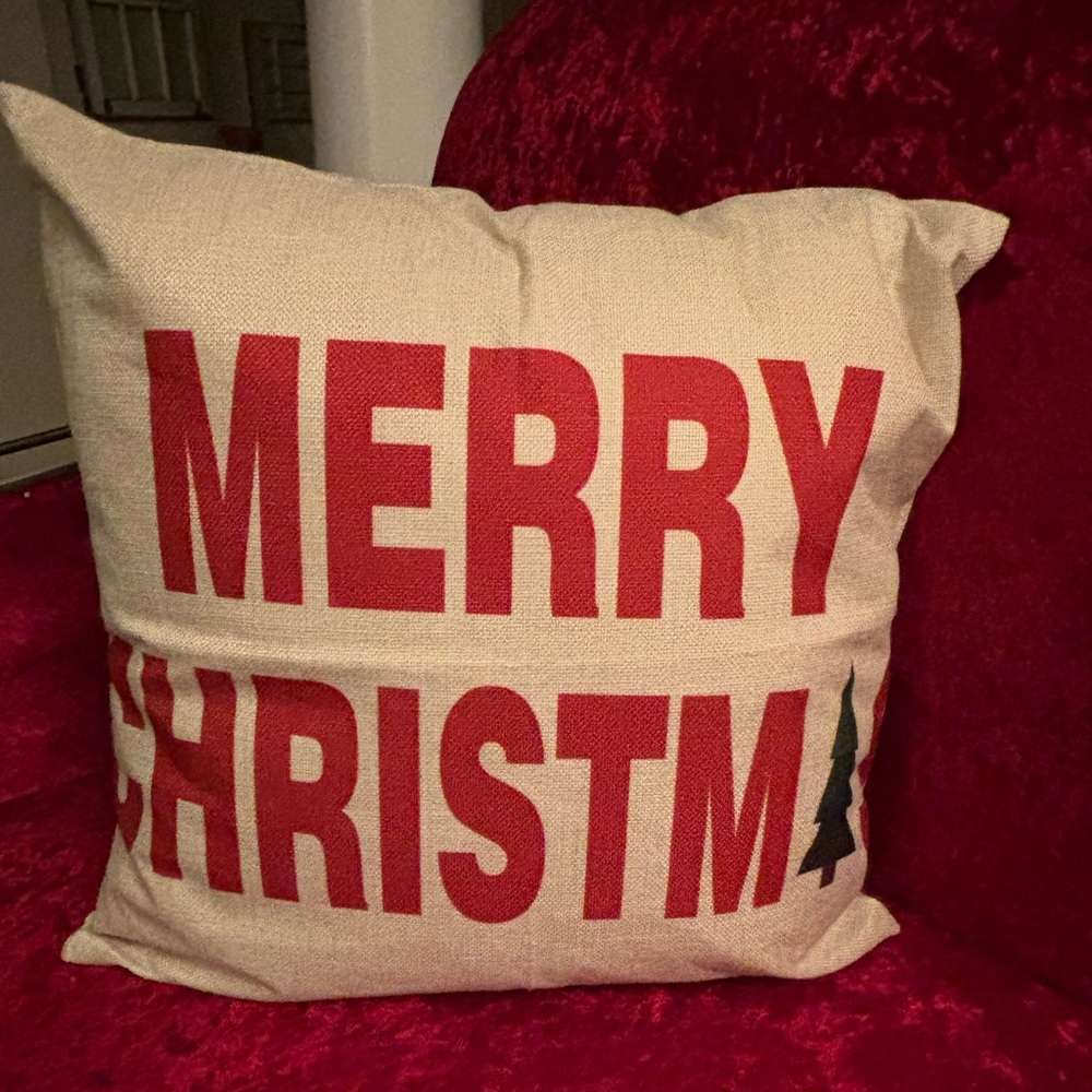 Merry Christmas Pillow Cover